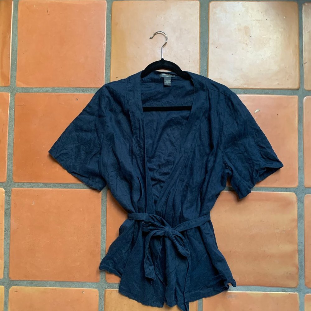 Navy Banana Republic Tie Cardigan size XL